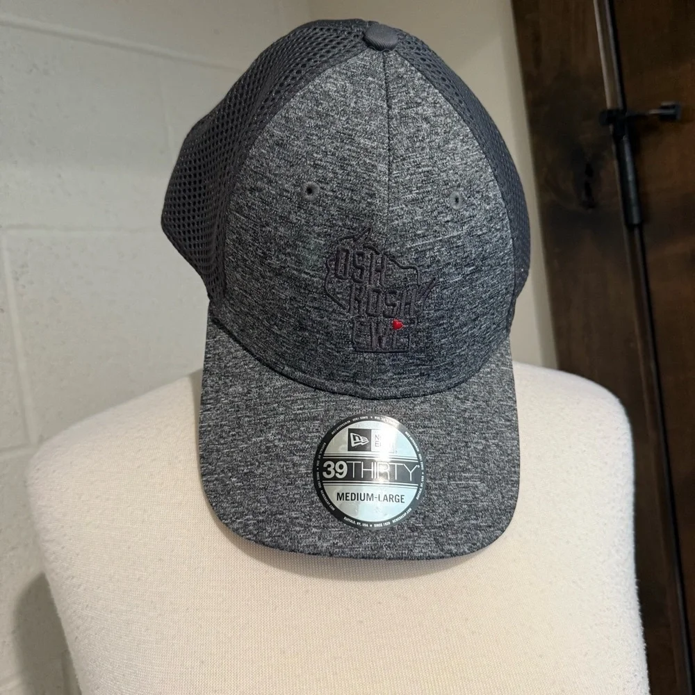 Oshkosh WI Gray Baseball hat New cap Size M/L